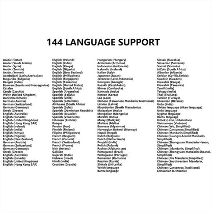 “SerniTalk™ Translator Earbuds let you understand 144 languages in real-time, online or offline.”
