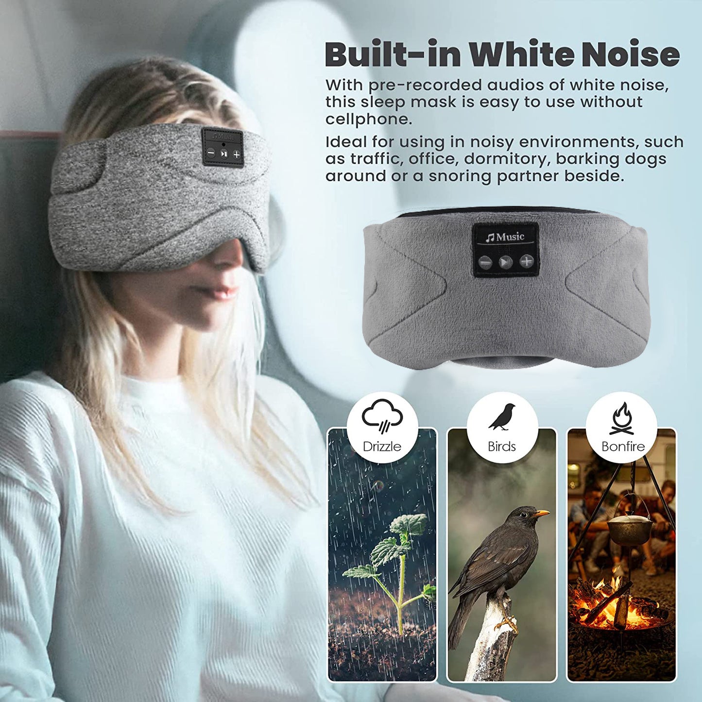SerniSound™ White Noise Sleep Mask