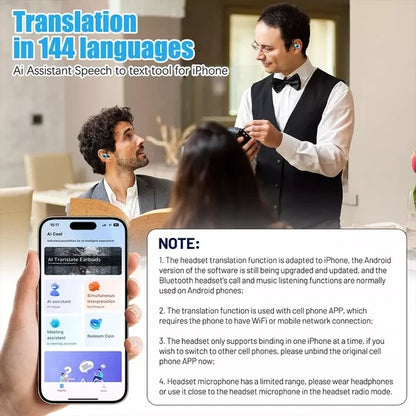 “SerniTalk™ Translator Earbuds let you understand 144 languages in real-time, online or offline.”